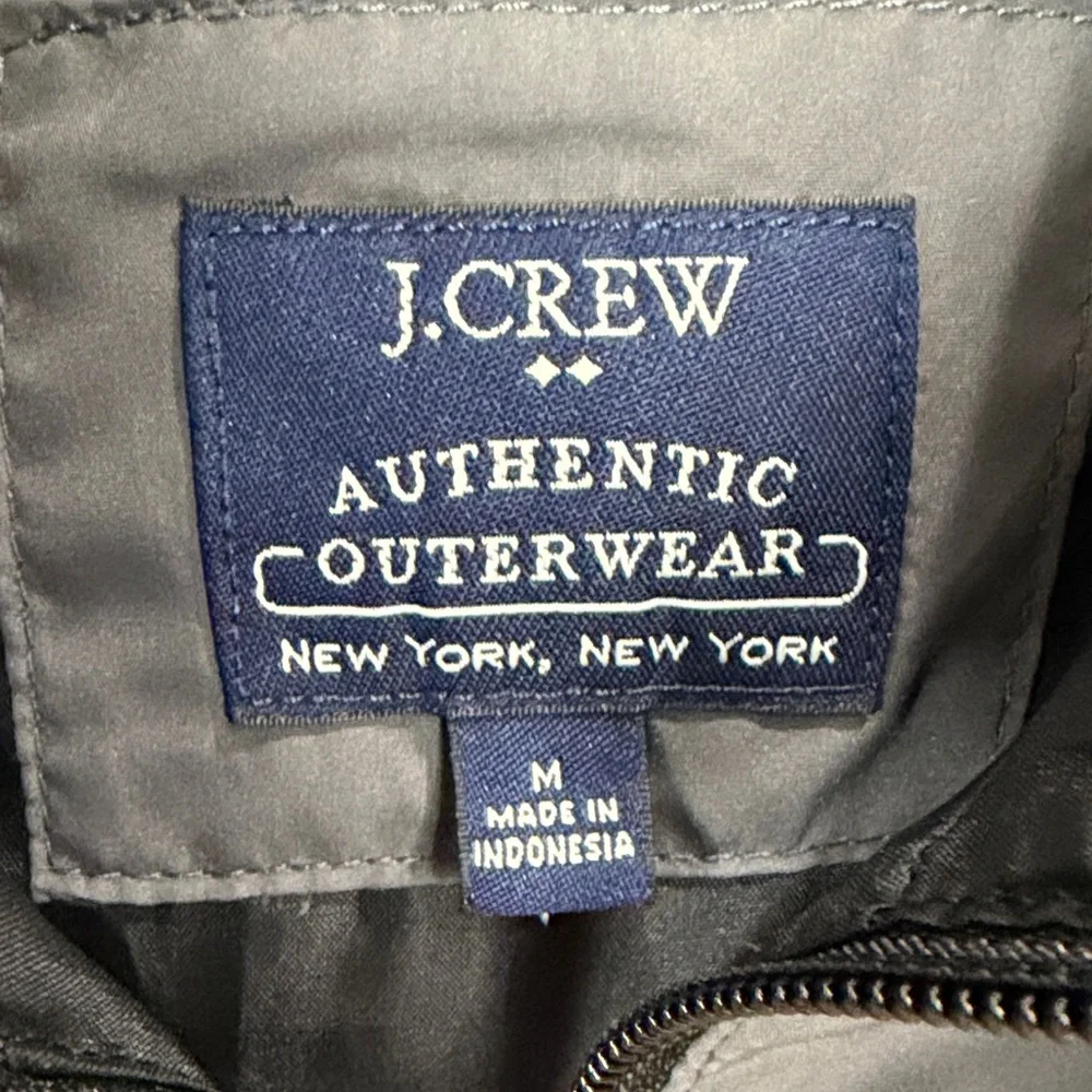 J. Crew Men's Charcoal Quilted Vest,40% feathers,Size M